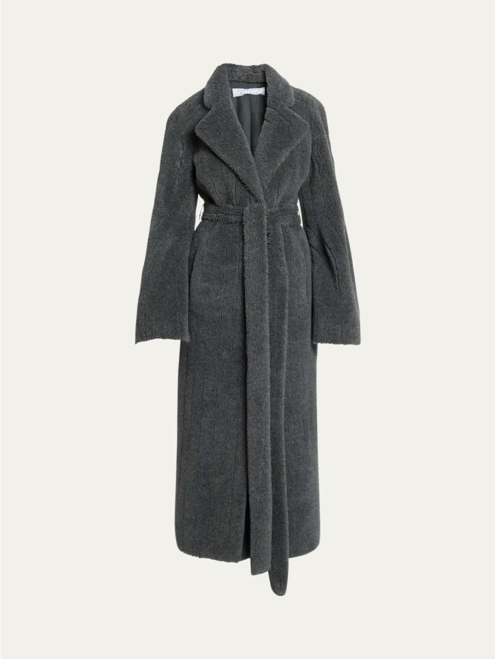 Gabriela Hearst Barring Plush Coat in Dark Grey Virgin Wool Silk Cashmere Fur